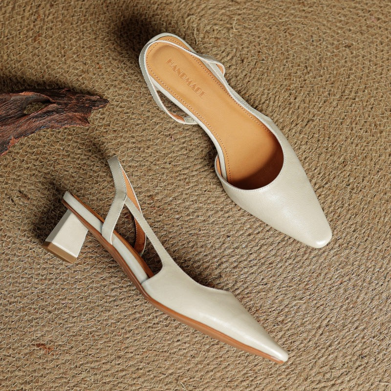 Élina | Escarpins Slingback en Cuir