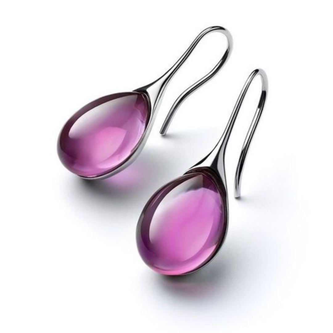 Cyrielle | Boucles d'Oreilles Gouttes Cristallines