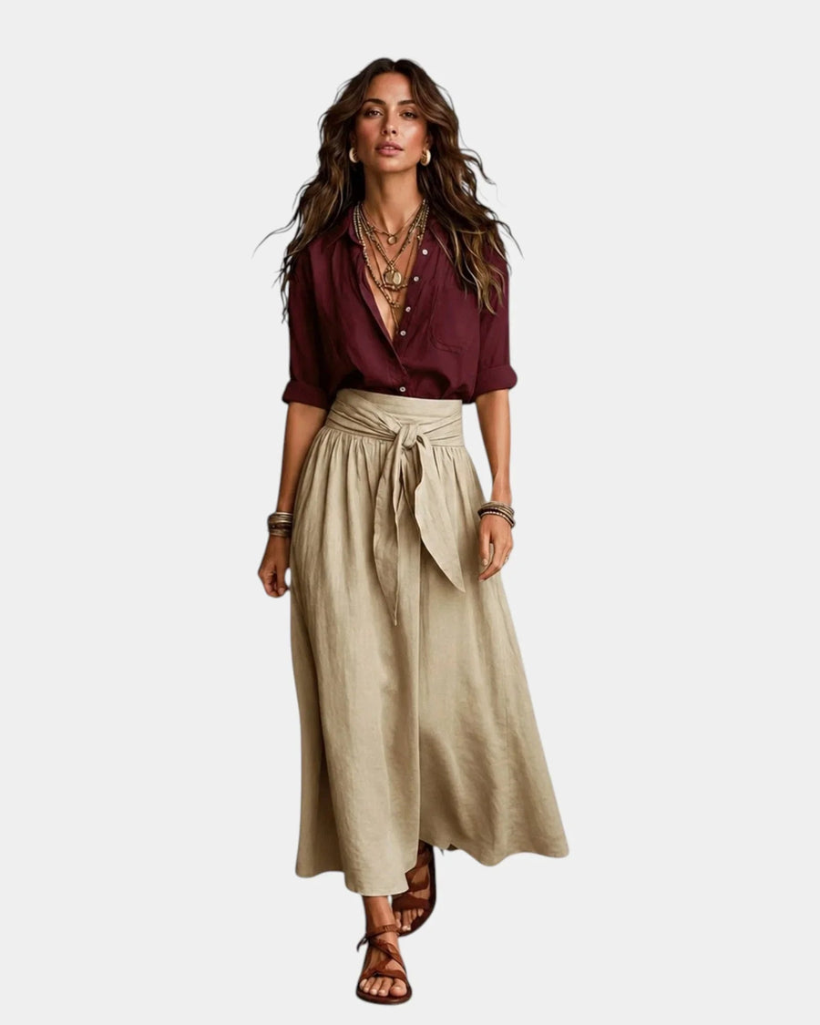 Daphné | Jupe midi + chemise offerte