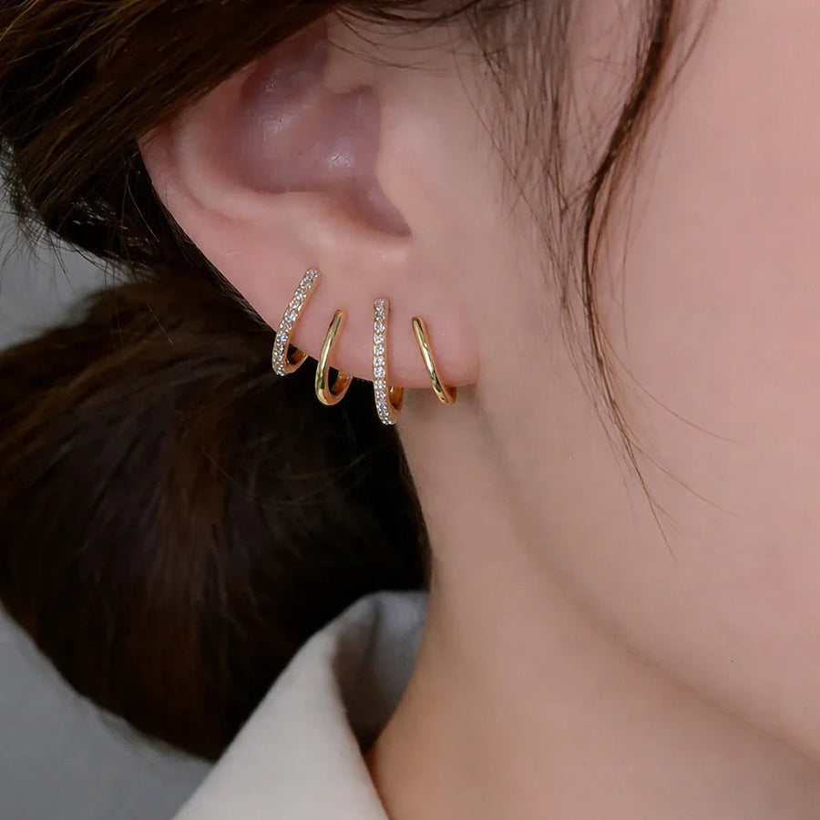 Yasmin | Boucles d’oreilles style griffe avec zircons