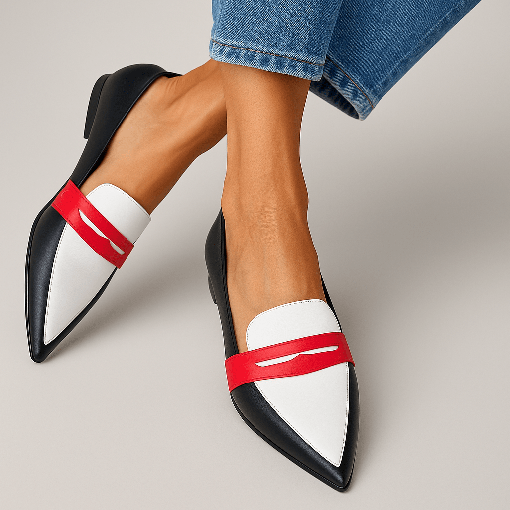 Chloé | Mocassins Bout Pointu Tricolores