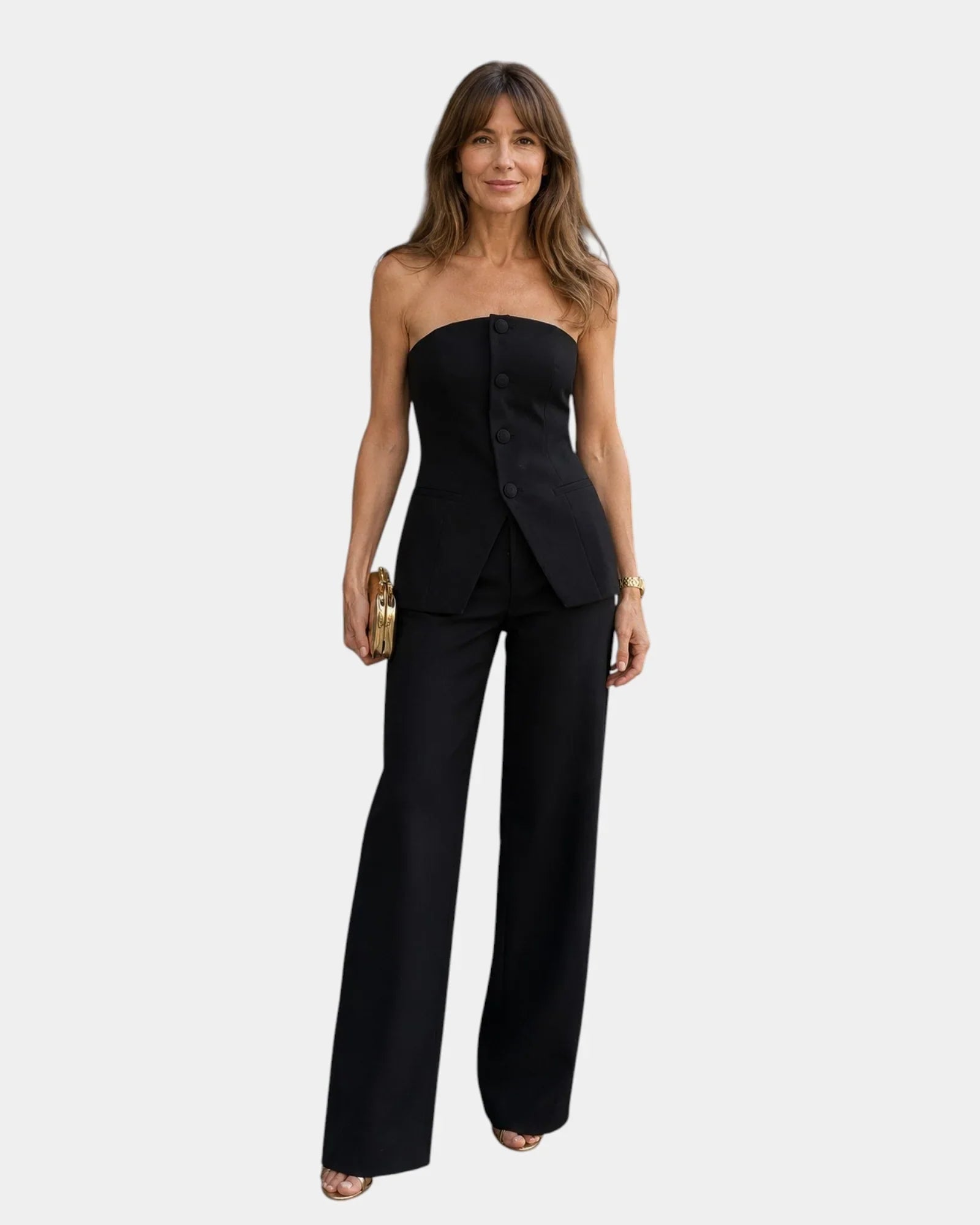Eda | Ensemble avec top et pantalon à jambes larges