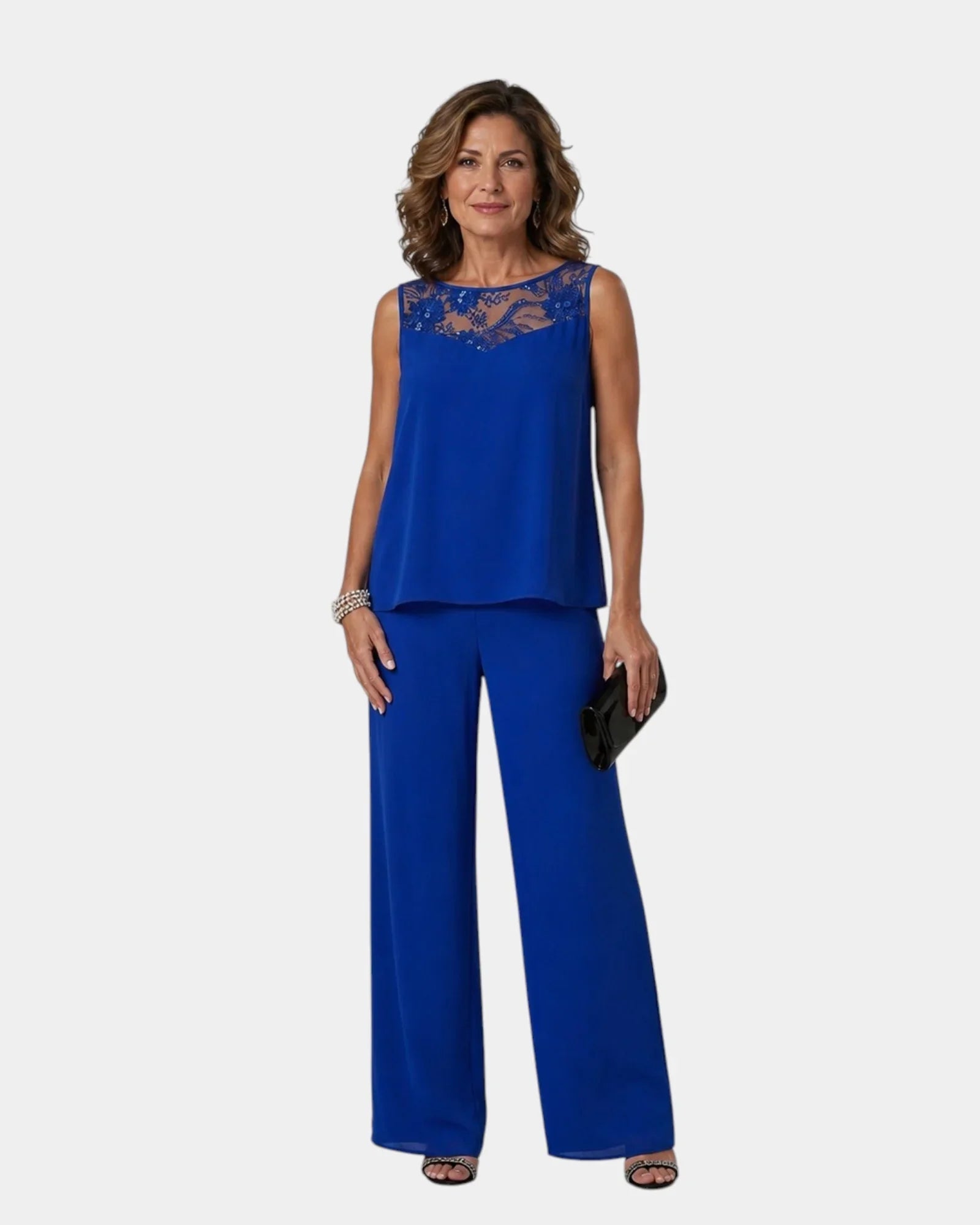 Adalie | Ensemble pantalon, blouse et manteau assortis