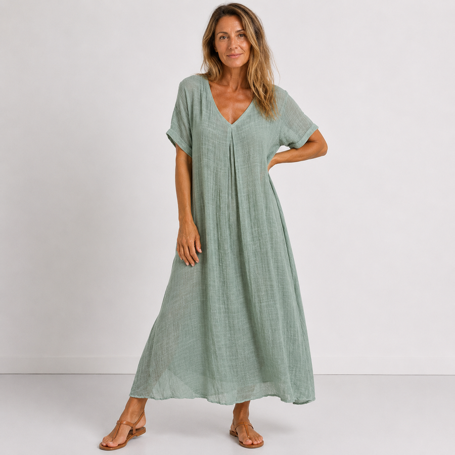 Robe Violette Longue et Fluide
