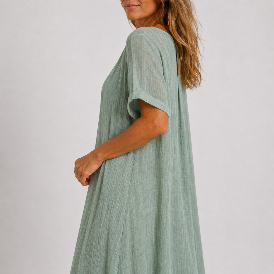 Robe Violette Longue et Fluide