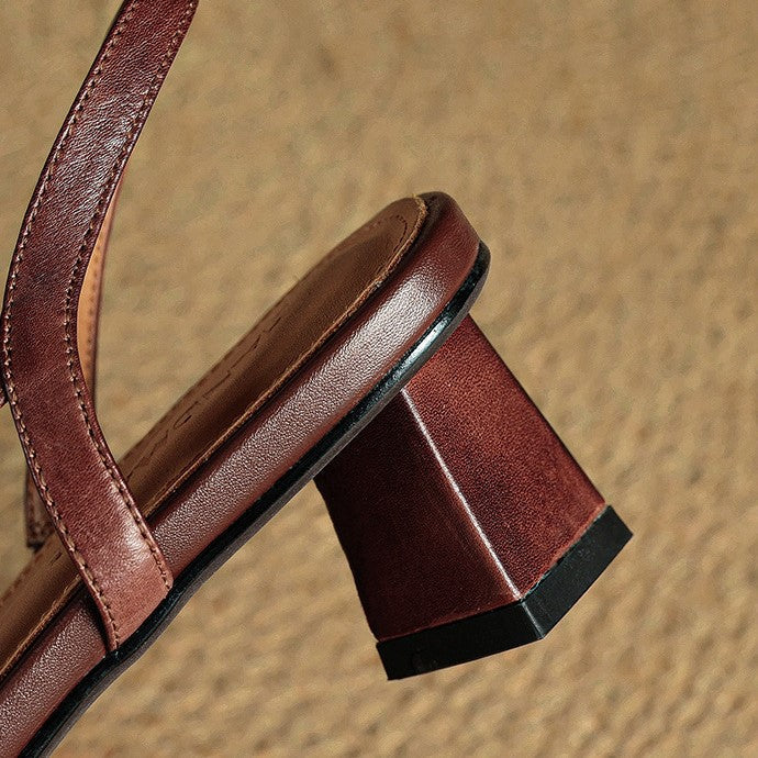 Élina | Escarpins Slingback en Cuir