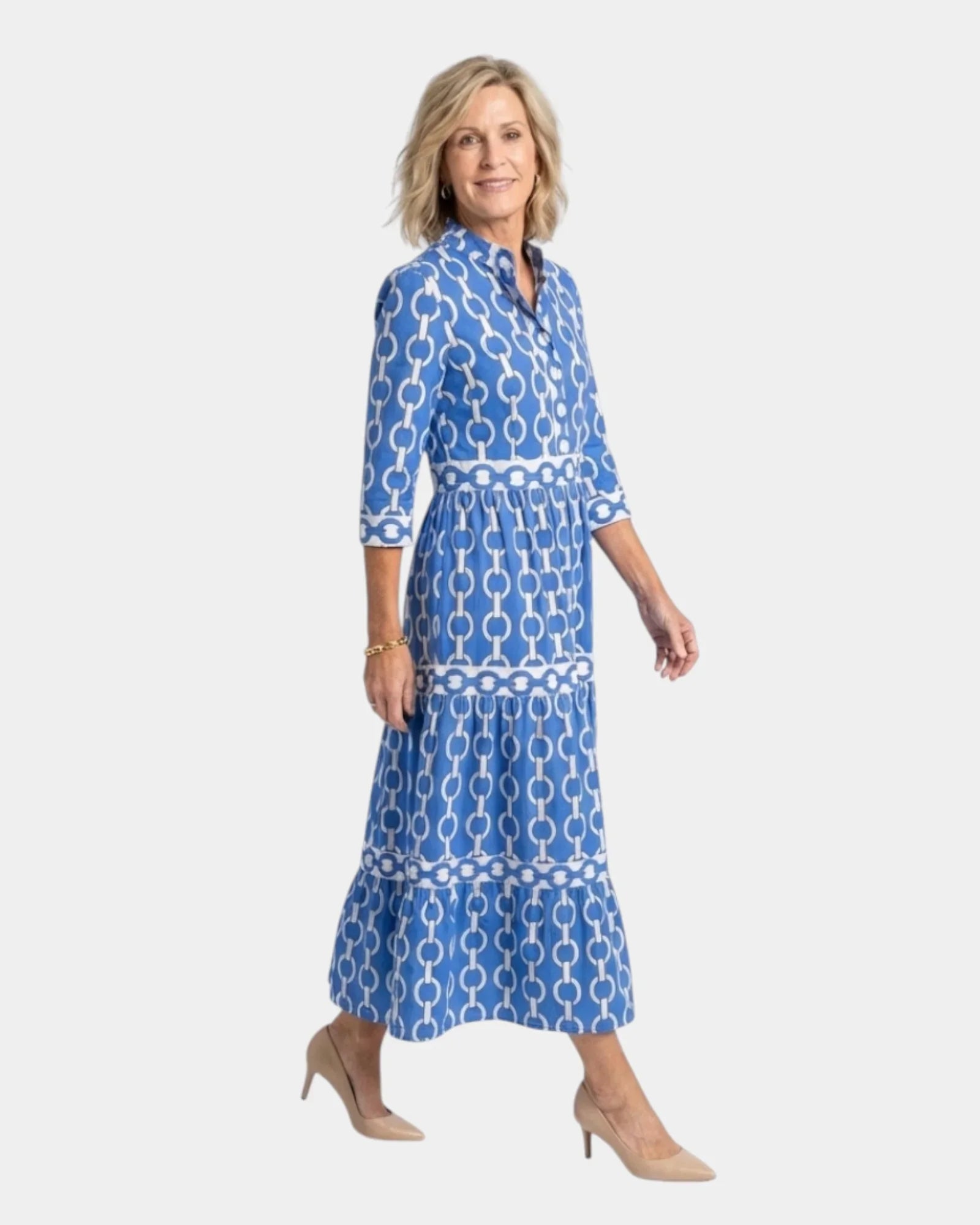 Yamina | Robe midi à manches