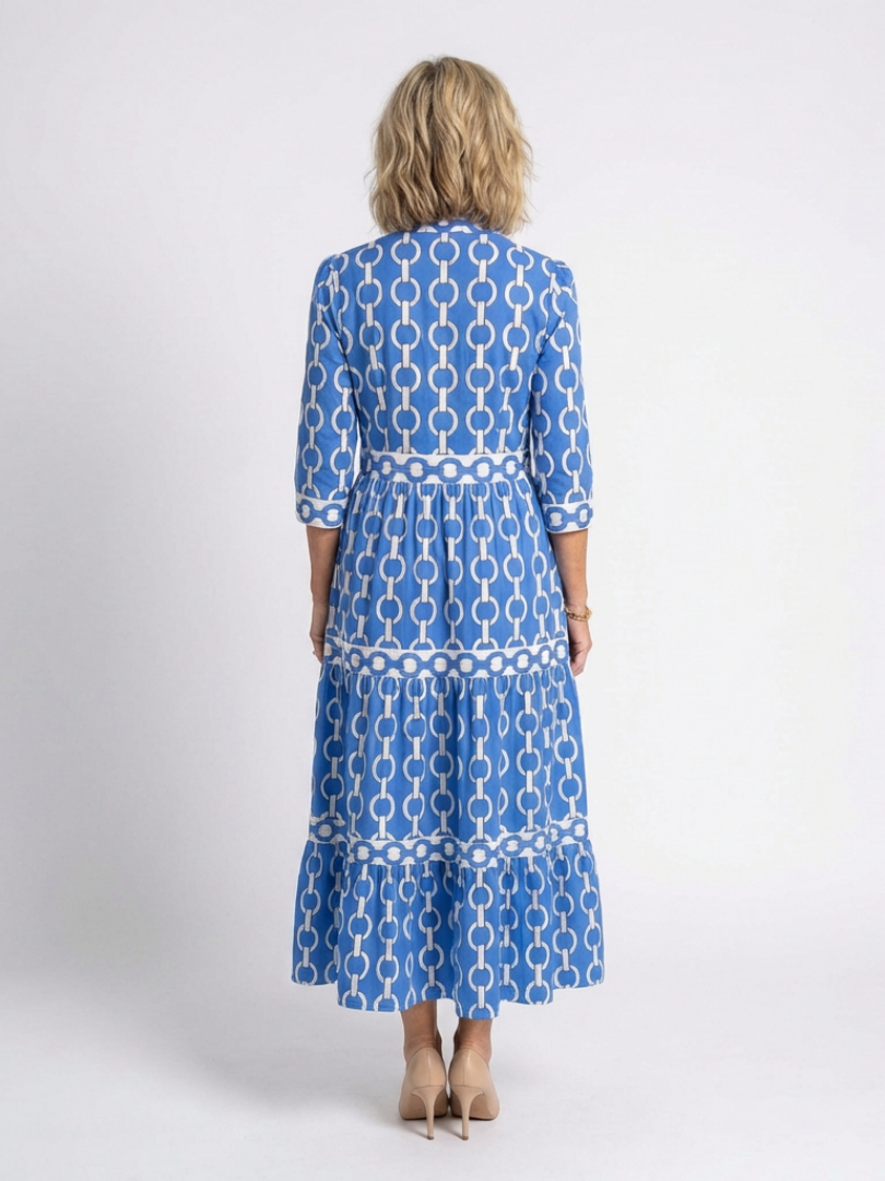 Ysolde | Robe midi à manches trois quarts