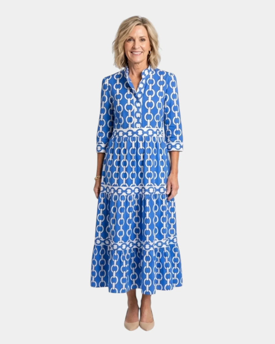 Yamina | Robe midi à manches