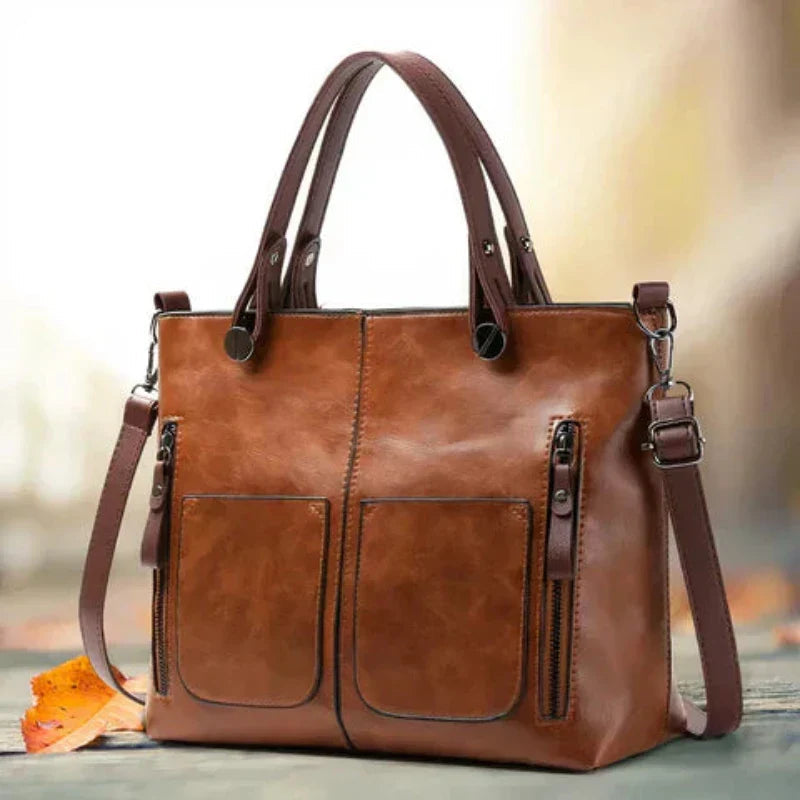 Amandine | Sac Cabas Multi-Poches Cuir Vintage