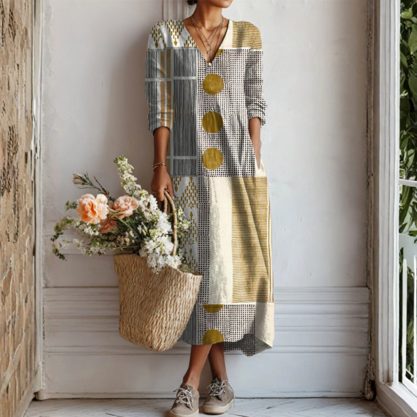 Solène | Robe Imprimée Contemporaine