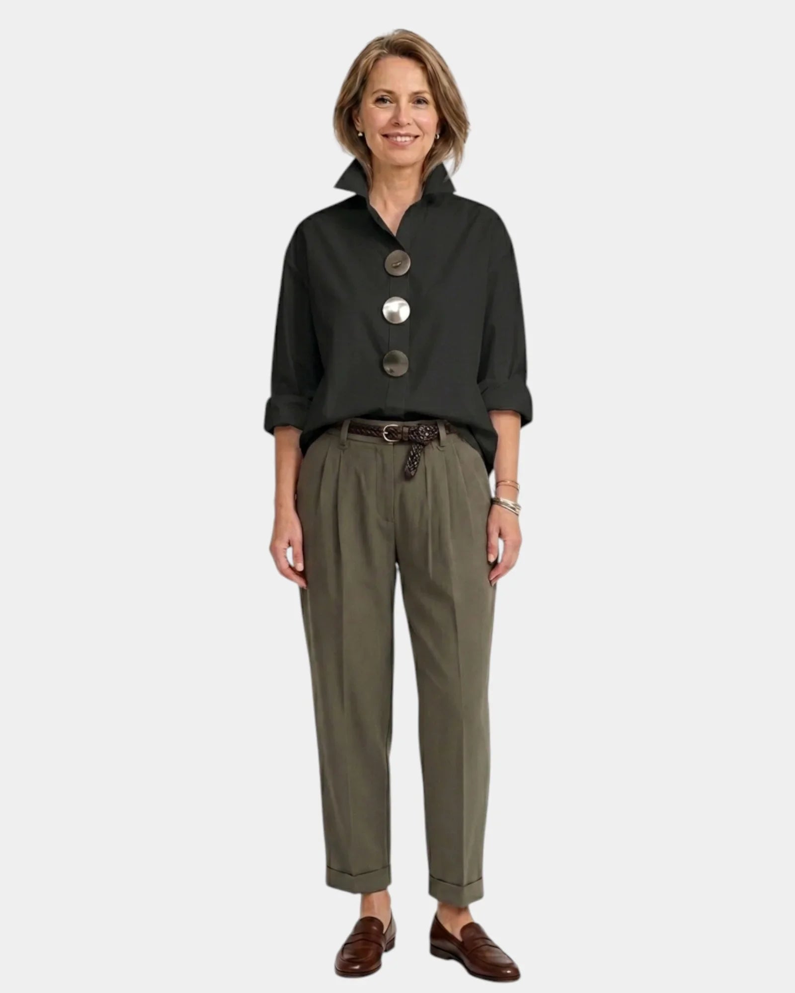 Perle | Chemise à col montant