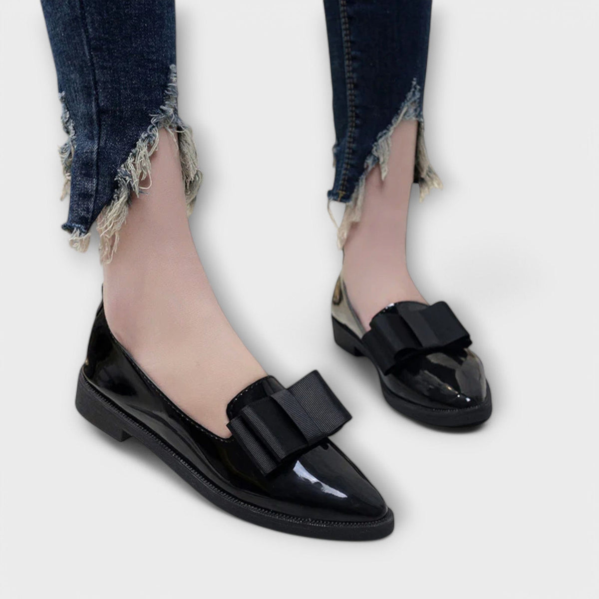 Charlotte | Mocassins Vernis à Nœud