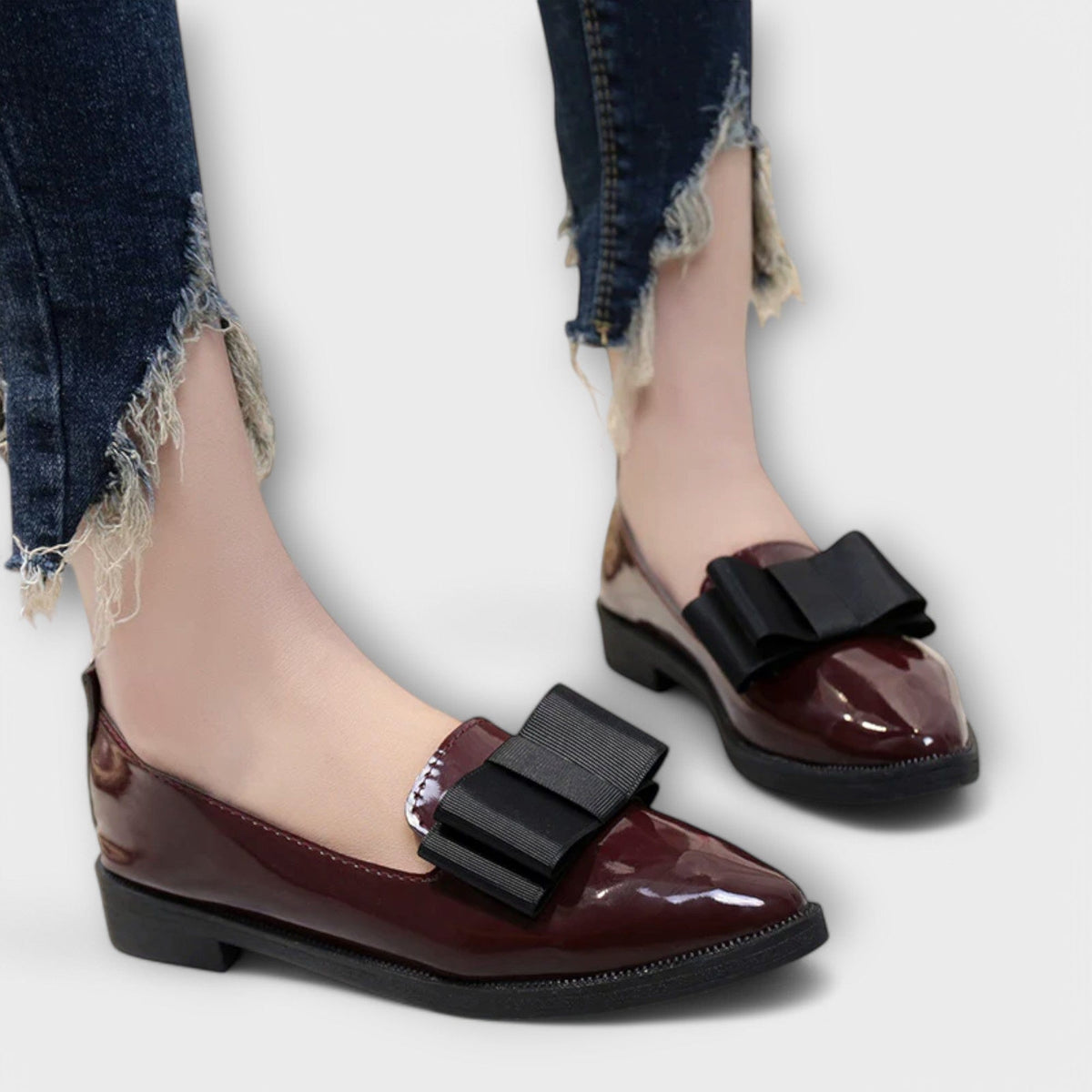 Charlotte | Mocassins Vernis à Nœud
