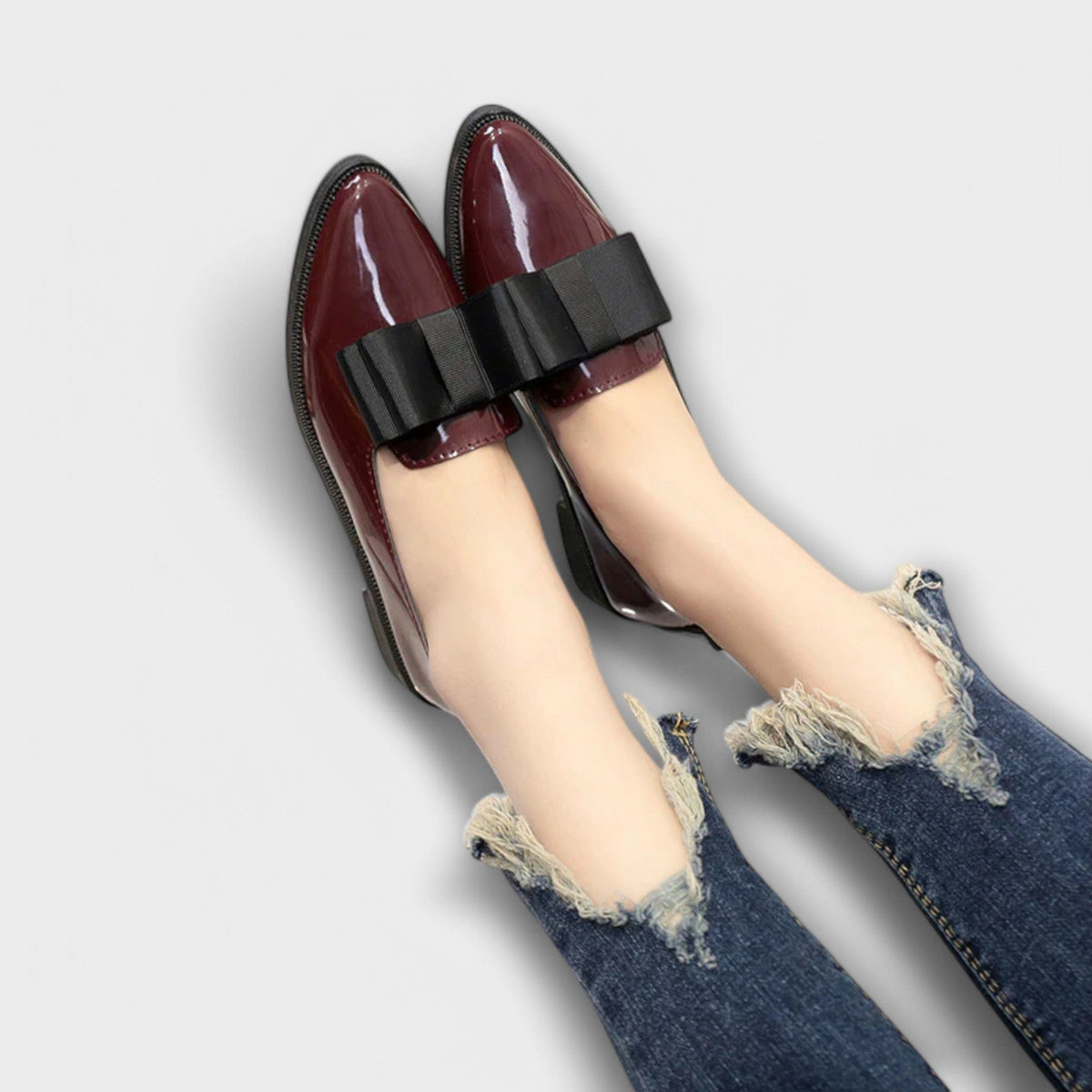 Charlotte | Mocassins Vernis à Nœud