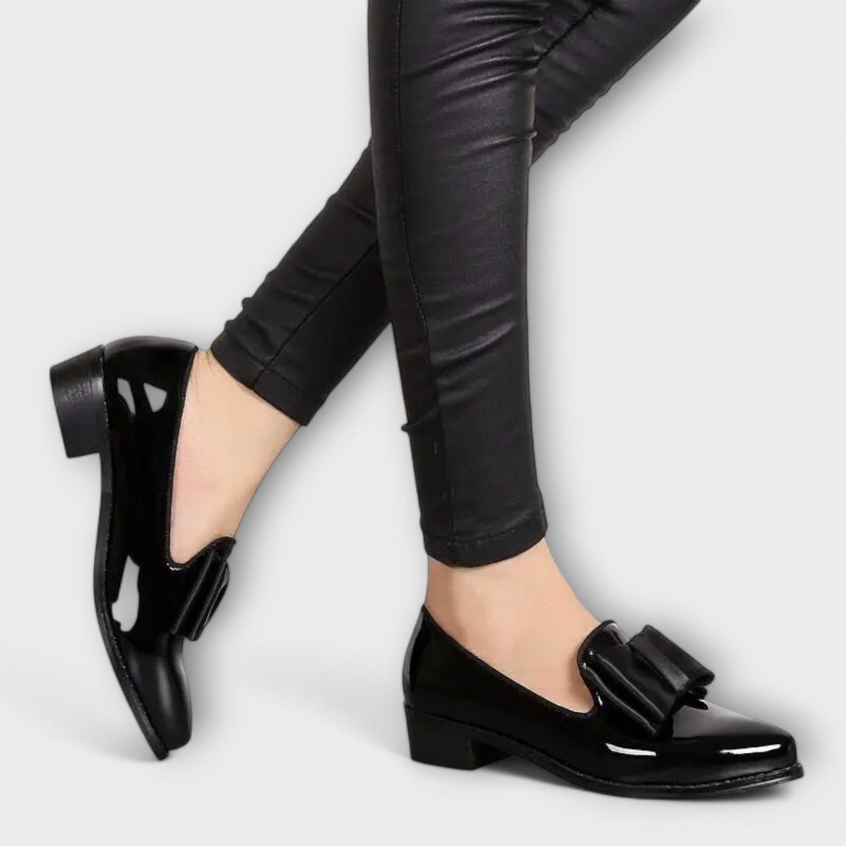 Charlotte | Mocassins Vernis à Nœud