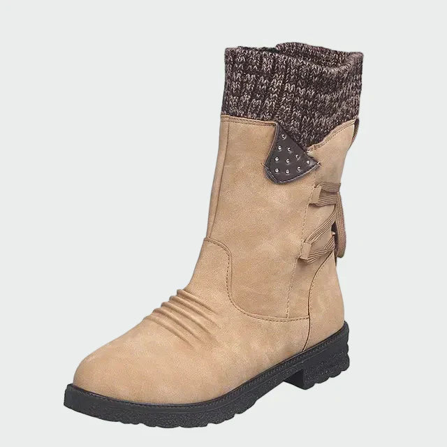 Maëlle | Bottines Hiver Tricot & Suédé