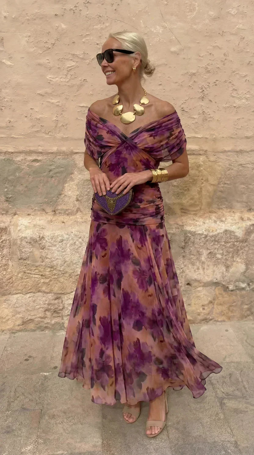 Christine | Robe Longue Fleurie Vaporeuse