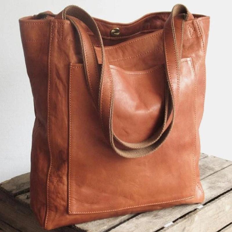Charlotte | Sac Cabas Cuir Vintage Authentique