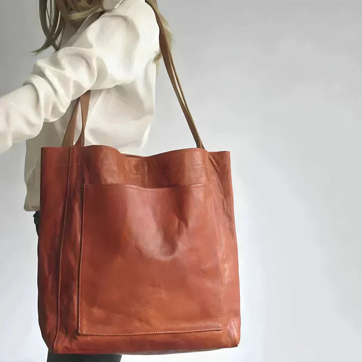 Charlotte | Sac Cabas Cuir Vintage Authentique