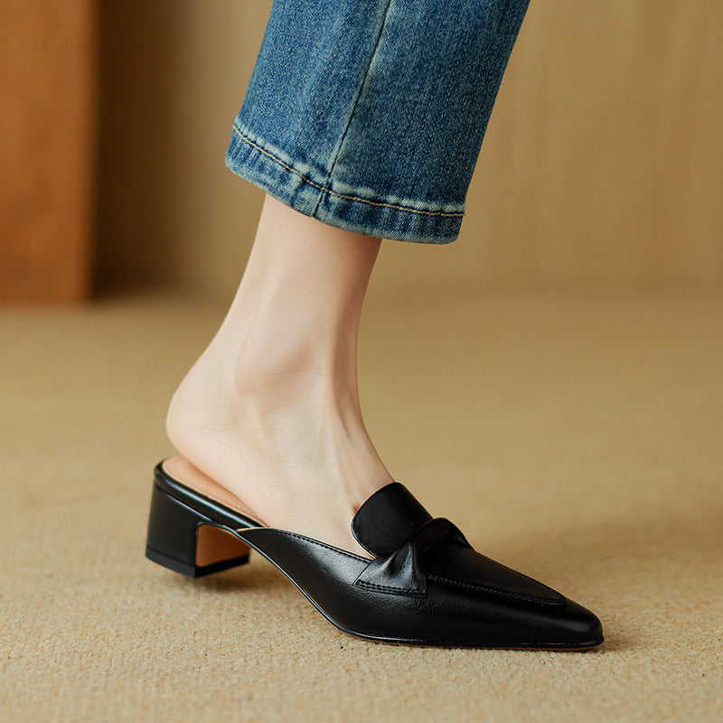 Béatrice | Mules Pointues en Cuir