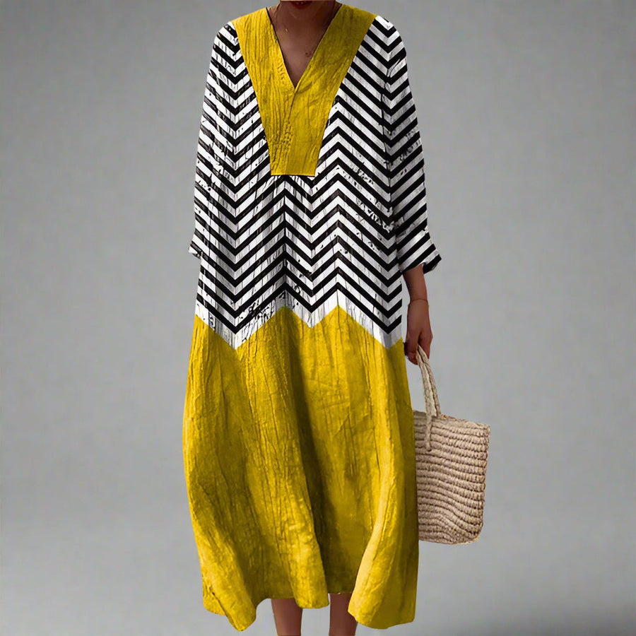 Noémie | Robe Longue Graphique