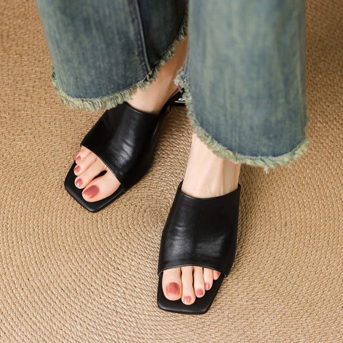 Odile | Mules à Talon Sculpté