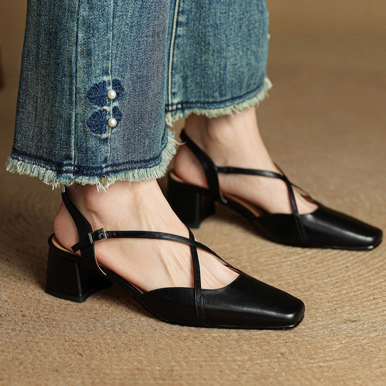 Chloé | Escarpins Slingback à Brides Croisées