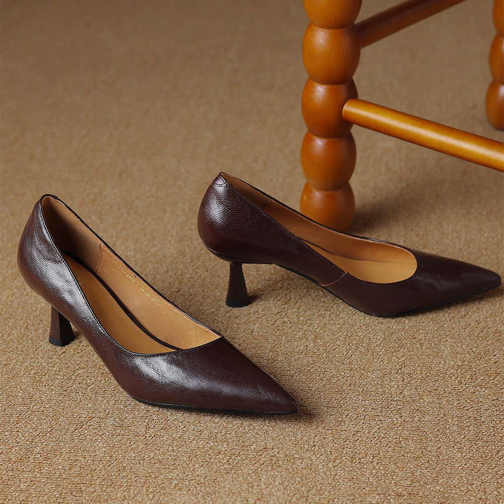 Lucie | Escarpins Fins en Cuir