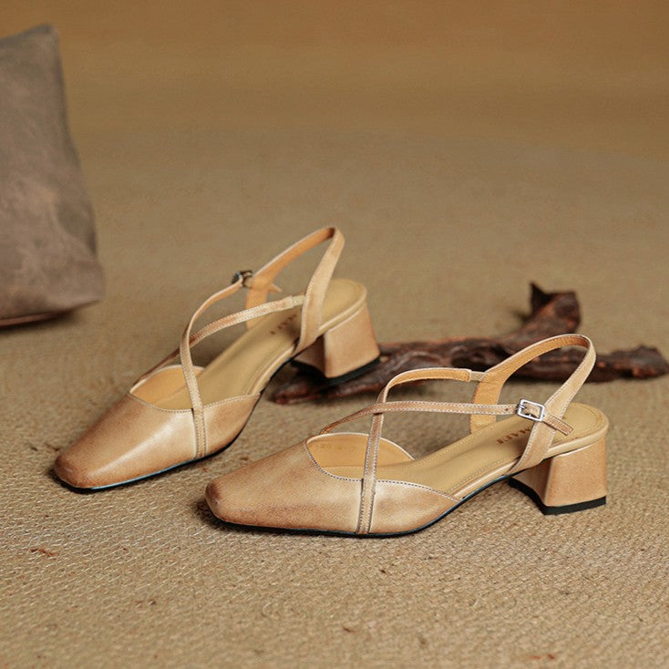 Chloé | Escarpins Slingback à Brides Croisées