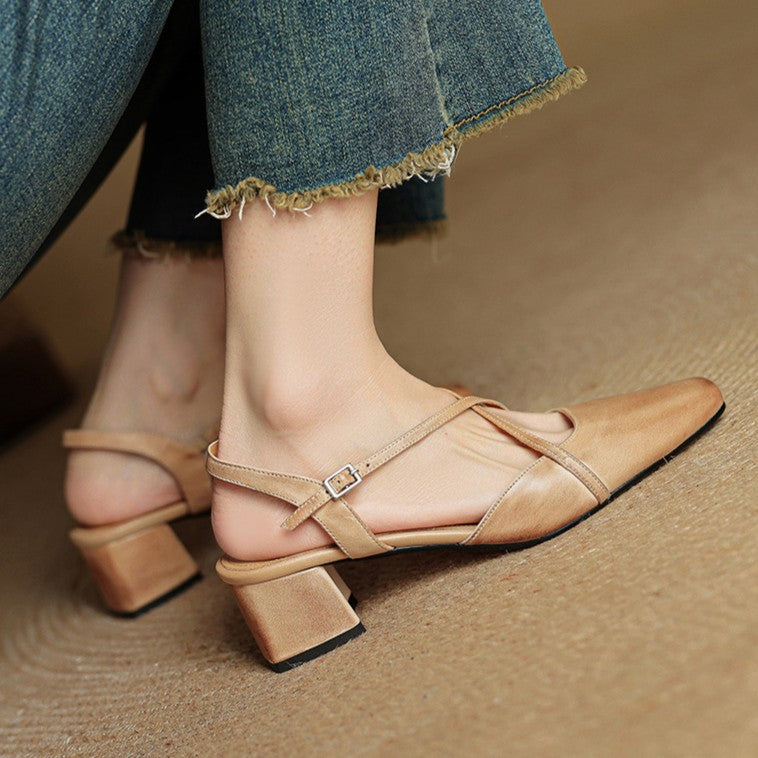 Chloé | Escarpins Slingback à Brides Croisées