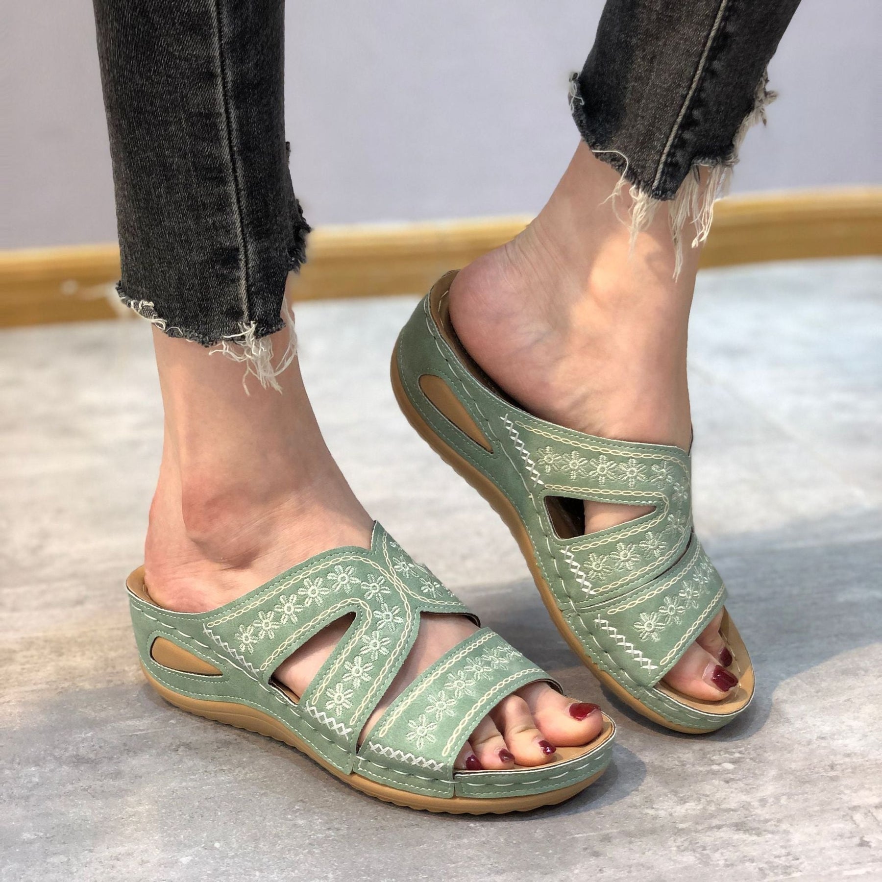 Amélie | Sandales Orthopédiques Compensées Ajourées