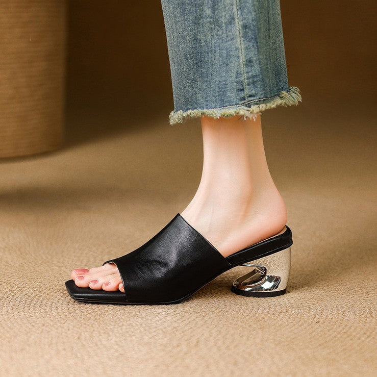 Odile | Mules à Talon Sculpté