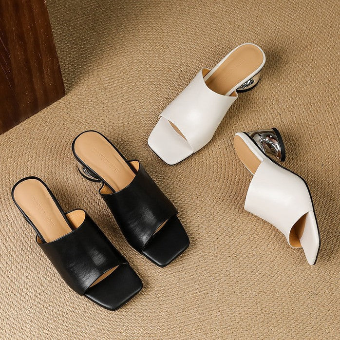 Odile | Mules à Talon Sculpté
