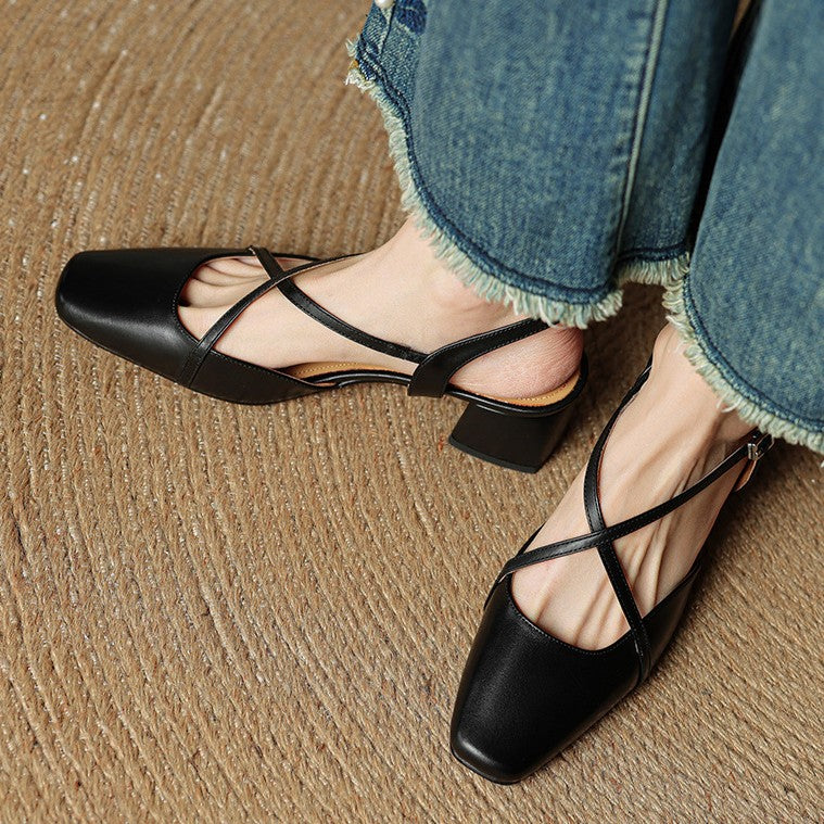 Chloé | Escarpins Slingback à Brides Croisées