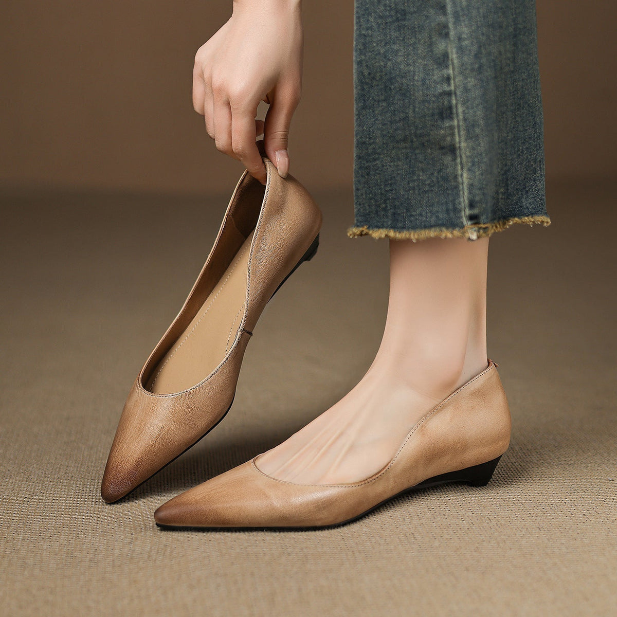 Marie | Ballerines Pointues en Cuir