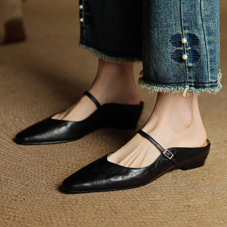 Solange | Mules Babies en Cuir Souple