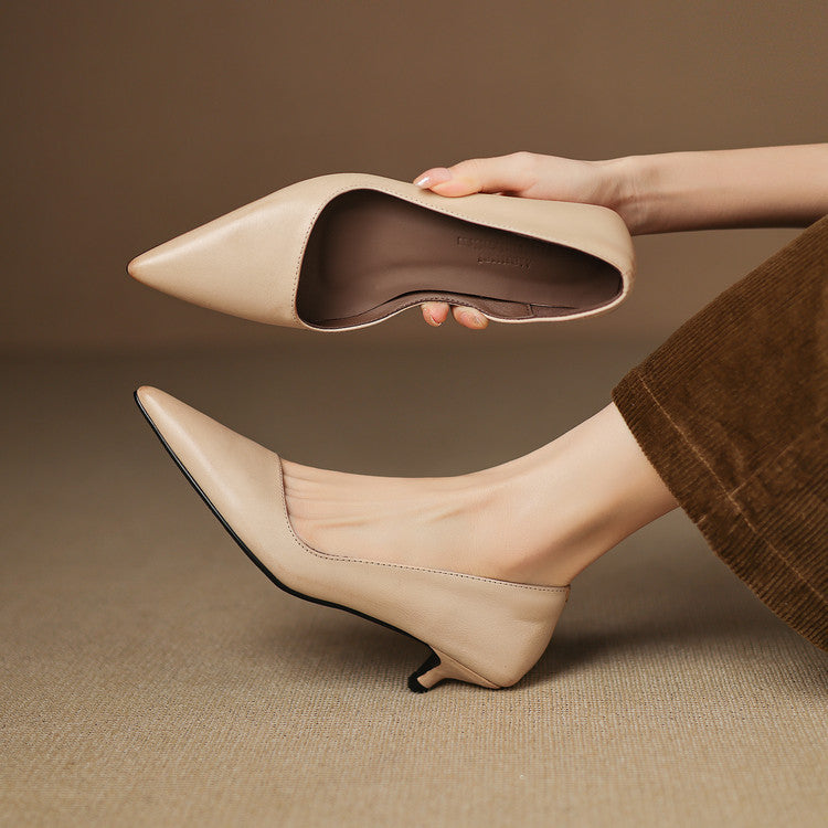 Manon | Escarpins Kitten Heel en Cuir