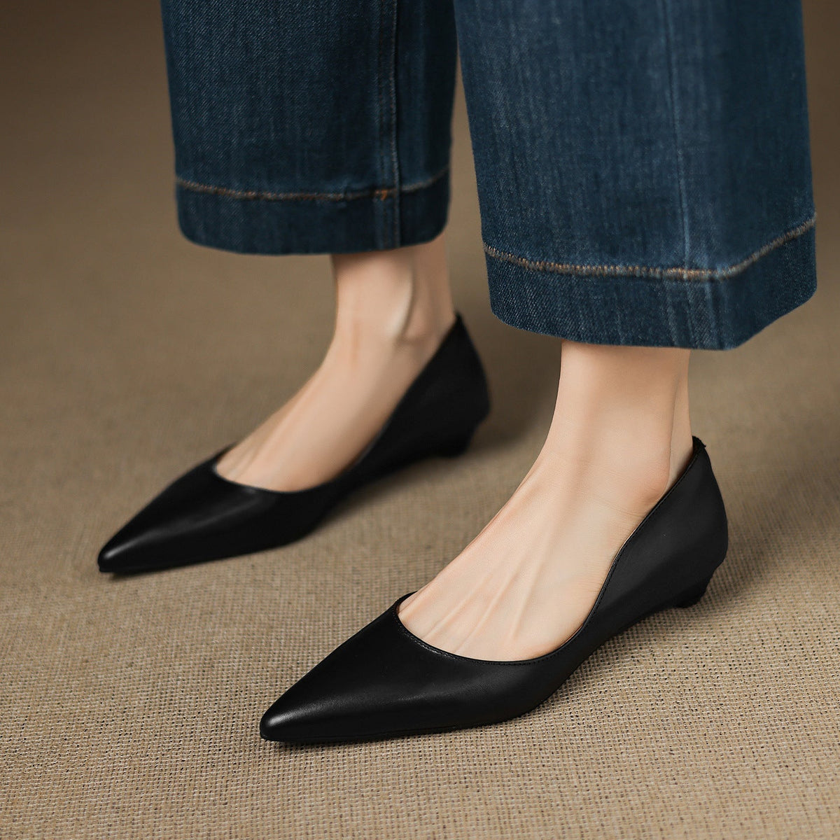 Marie | Ballerines Pointues en Cuir
