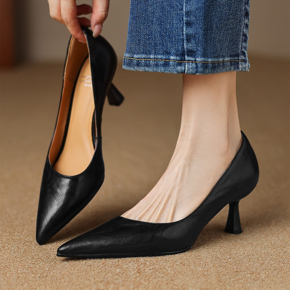 Lucie | Escarpins Fins en Cuir