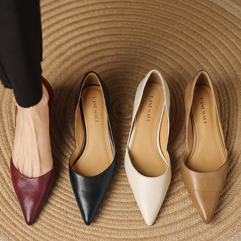 Nathalie | Escarpins Petit Talon en Cuir
