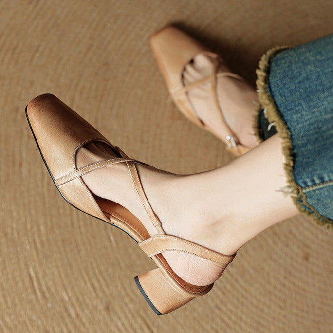 Chloé | Escarpins Slingback à Brides Croisées