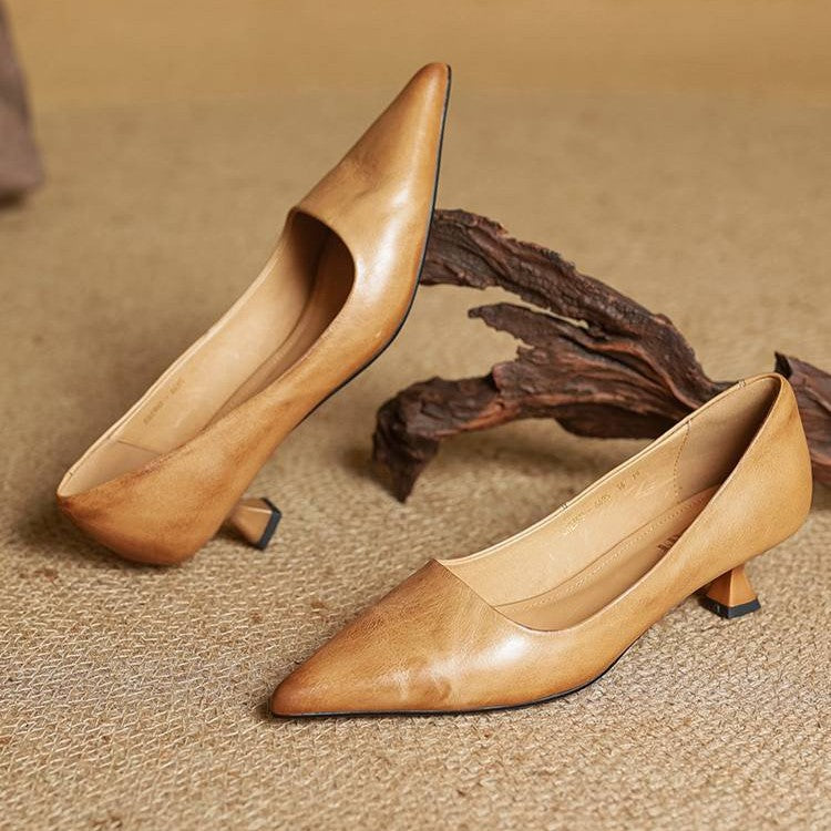 Charlotte | Escarpins Pointus Petit Talon