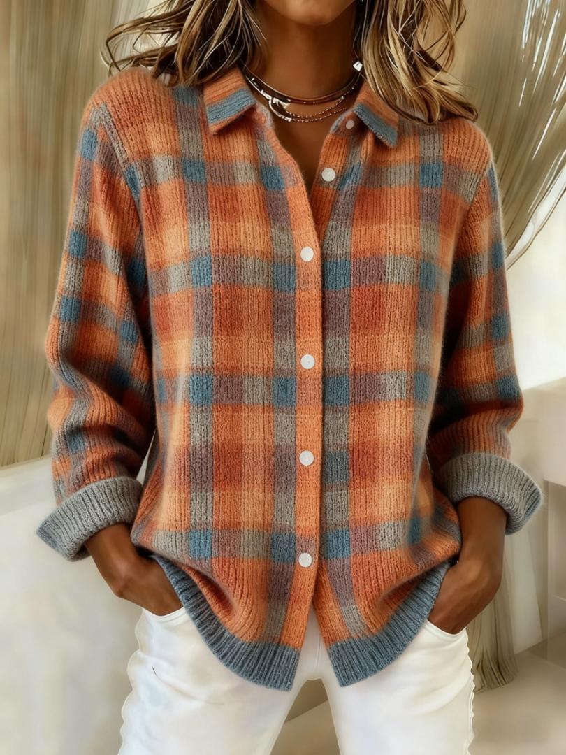 Martine | Cardigan Carreaux du Quotidien