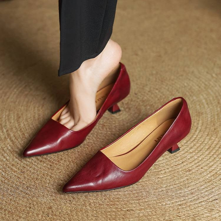 Charlotte | Escarpins Pointus Petit Talon