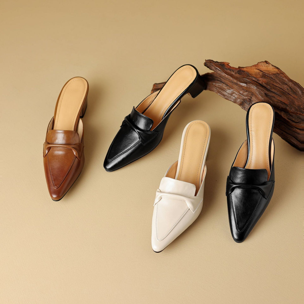 Béatrice | Mules Pointues en Cuir