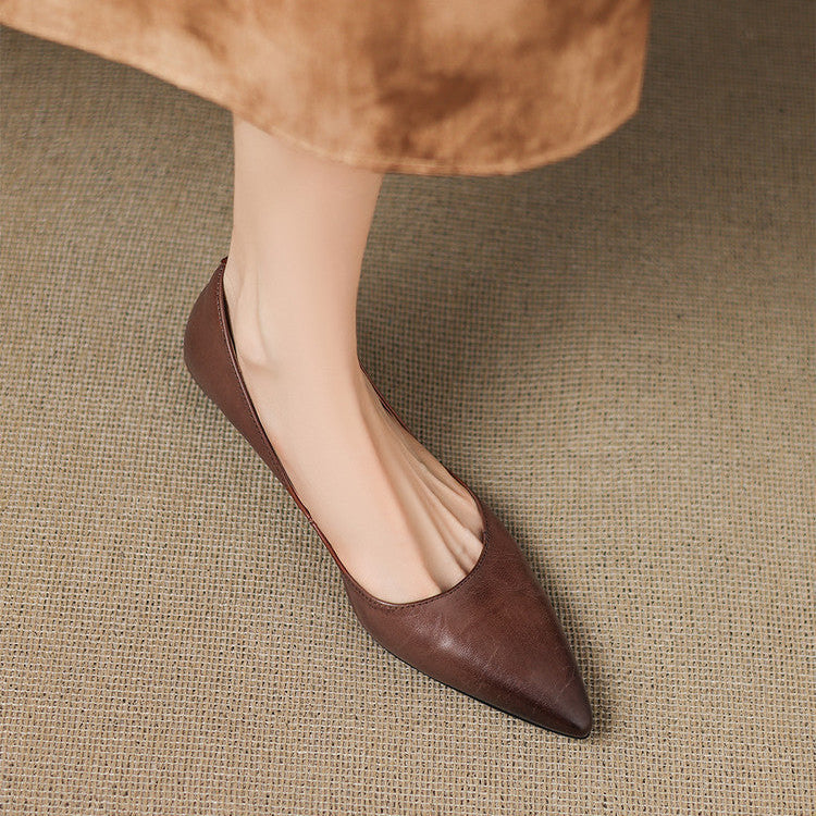 Marie | Ballerines Pointues en Cuir