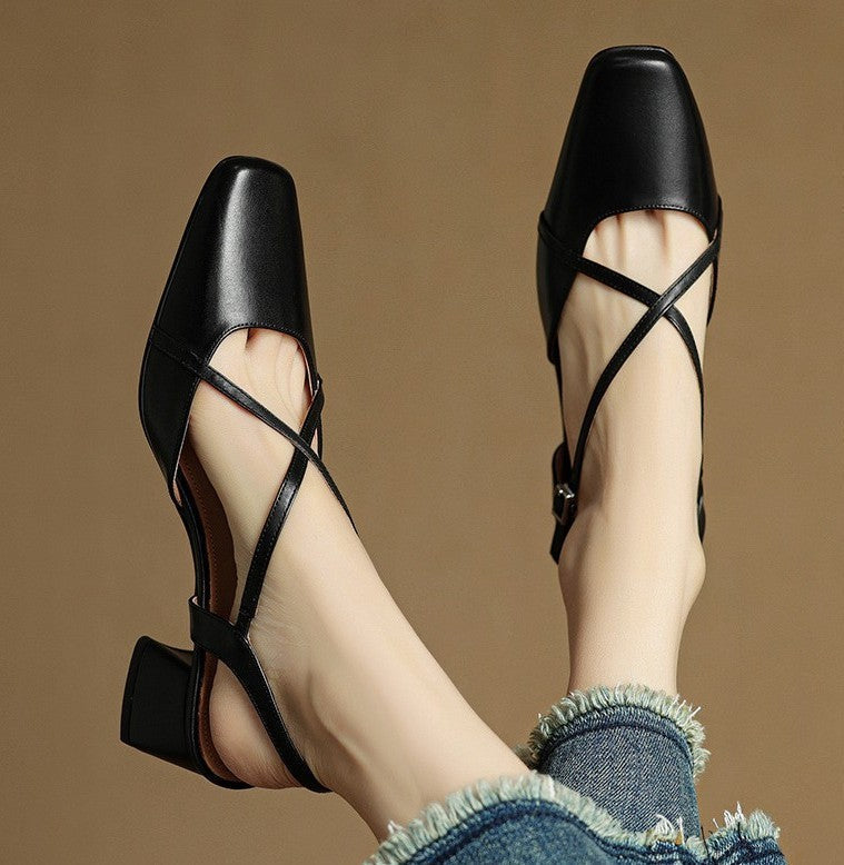 Chloé | Escarpins Slingback à Brides Croisées