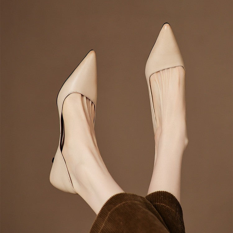 Manon | Escarpins Kitten Heel en Cuir