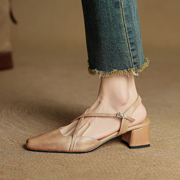 Chloé | Escarpins Slingback à Brides Croisées